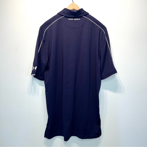Auburn University Tigers Shirt Mens Small Blue Under Armour Polo - Picture 5 of 9